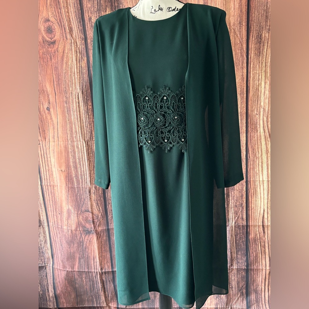 Vintage After Dark Dark Green Dress